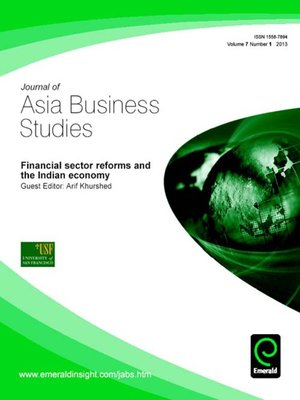 cover image of Journal of Asia Business Studies, Volume 7, Issue 1